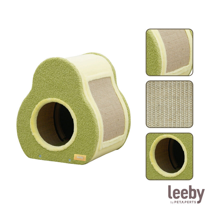 Leeby Alphonse cama nido com arranhador em forma de abacate para gatos, , large Imagem n&uacute;mero 5