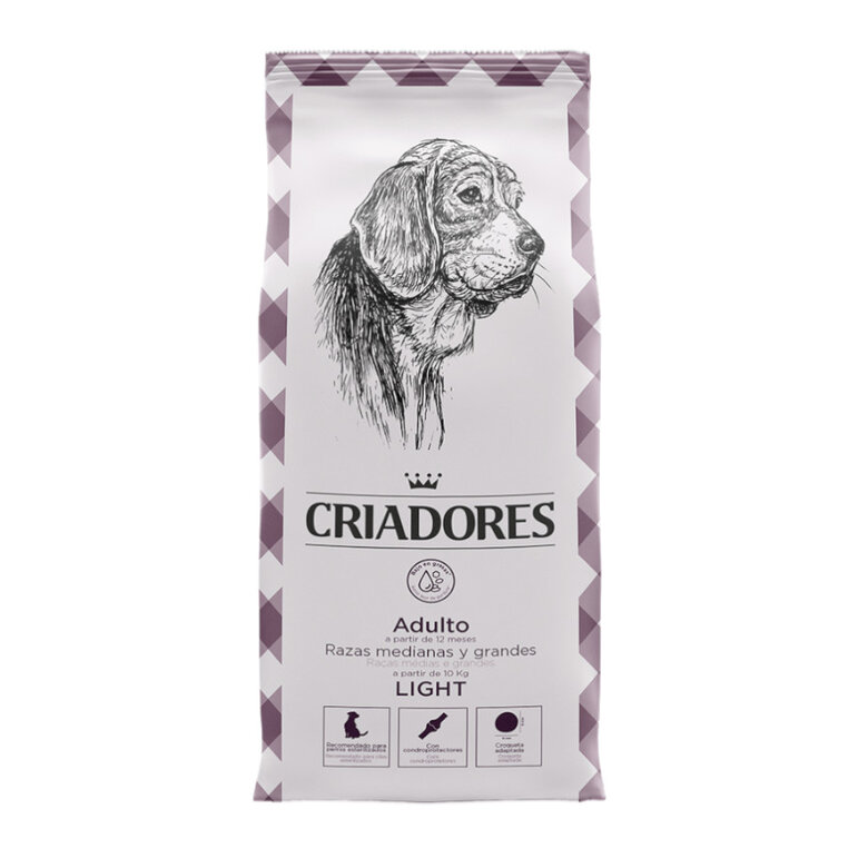 15 kg Criadores Adulto Light Frango ração para cães de porte médio e grande,  Imagem número 1 Criadores Light Razas mediana/grande pienso perros Imagem número 1