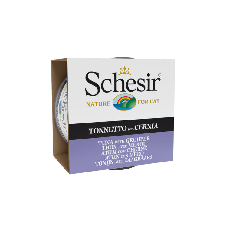 Schesir Adult Atum com Lulas lata para gatos, , large image number null