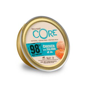 Wellness Core Protein Salmão e Pollo terrina para gatos