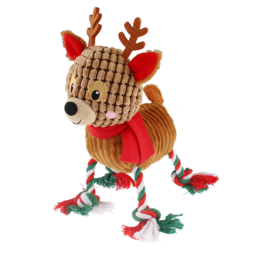 Guau Christmas Rena de Peluche con Corda para c&atilde;es, , large Imagem n&uacute;mero 1
