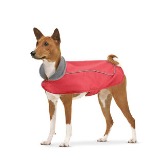 Outech Capa de Chuva Impermeável vermelho com capuz para cães