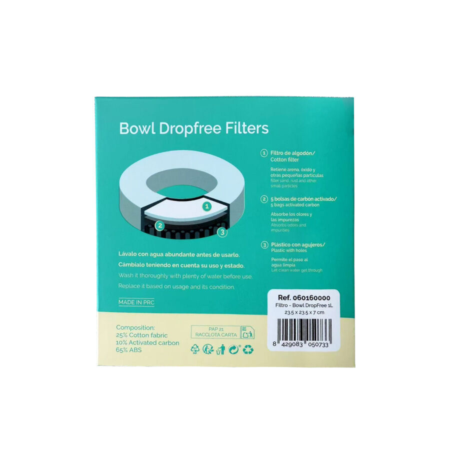 1L Freedog Drop Free Filtro de substitui&ccedil;&atilde;o para bebedouros para c&atilde;es, , large Imagem n&uacute;mero 3