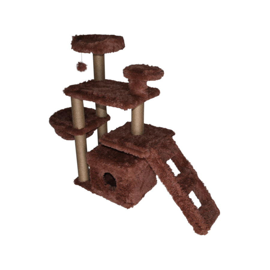 Catshion Maui &Aacute;rvore Arranhador com Gruta Cor de Canela para gatos, , large Imagem n&uacute;mero 1