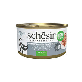 Schesir Atum com Lula em Gelatina lata para gatos