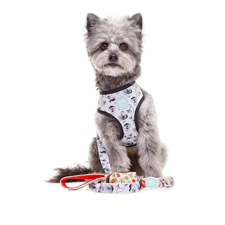 Dukier Peitoral revers&iacute;vel com estampado de tatuagem para c&atilde;es, , large Imagem n&uacute;mero 4