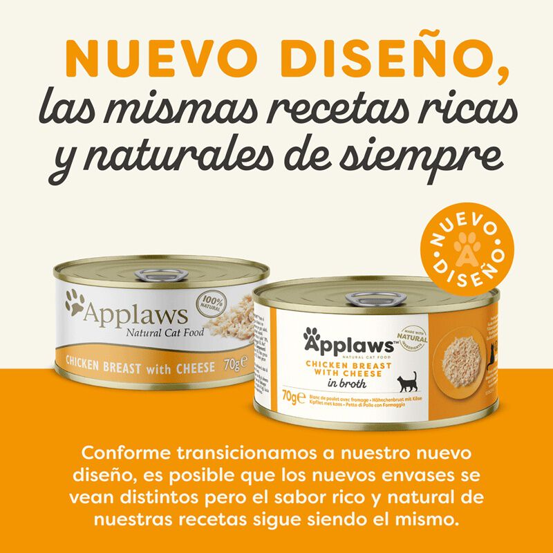 70 g Applaws Frango com Queijo lata para gatos, , large Imagem n&uacute;mero 2