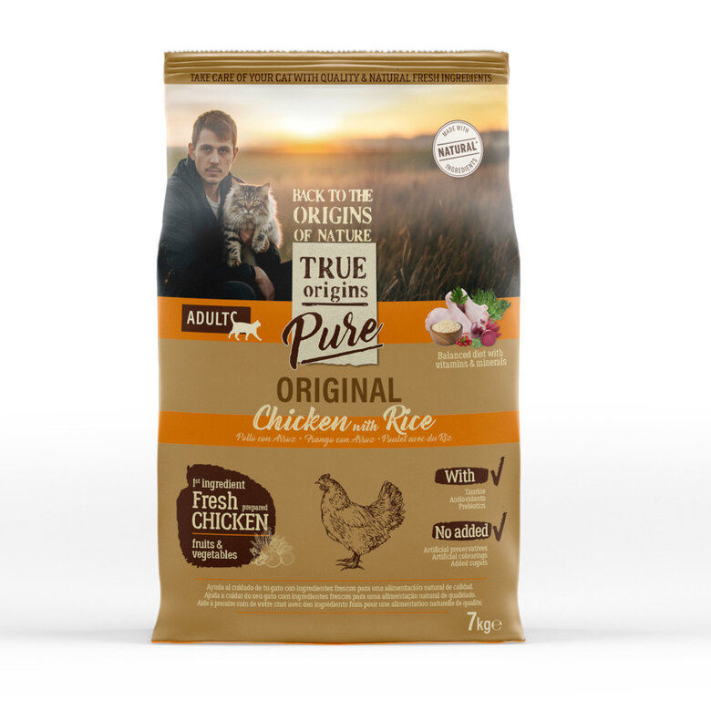 7 kg True Origins Pure Adult Frango ração para gatos,  Imagem número 1 7 kg True Origins Pure Adult Frango ração para gatos, , large Imagem número 1
