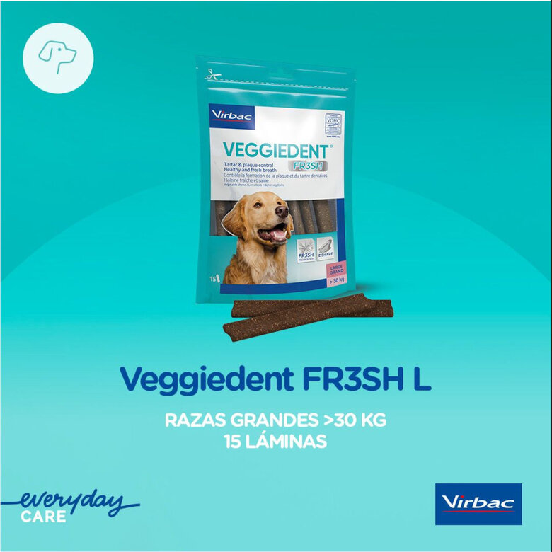 15 sticks Virbac Snacks Dentários Veggiedent Fresh para cães de raça grande,  Imagem número 3 15 sticks Virbac Snacks Dentários Veggiedent Fresh para cães de raça grande, , large Imagem número 3