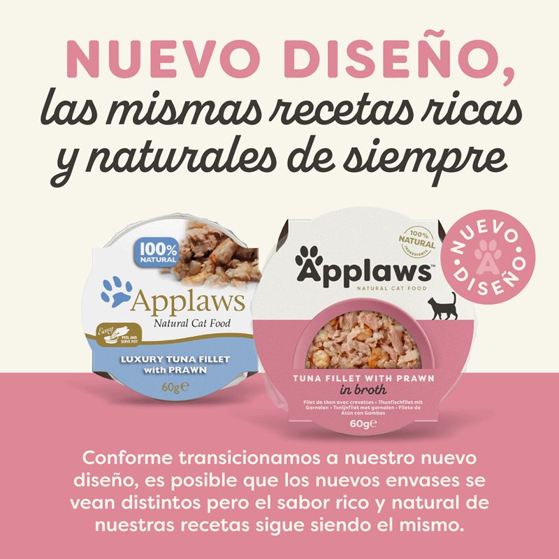 60 g Applaws Atum e Camar&otilde;es terrina para gatos, , large Imagem n&uacute;mero 2
