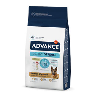 Advance Active Defense Pastor Alemão Adult Aves ração para cães