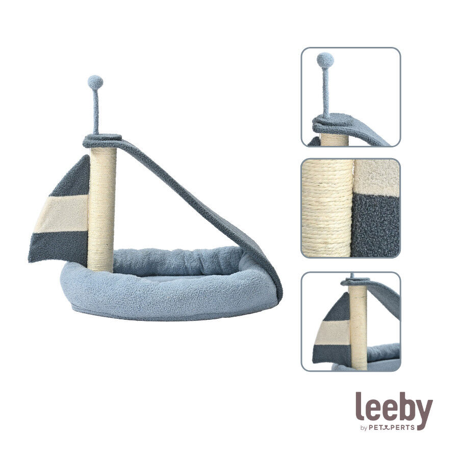 Leeby Koko arranhador com cama e brinquedo para gatinhos, , large Imagem n&uacute;mero 7