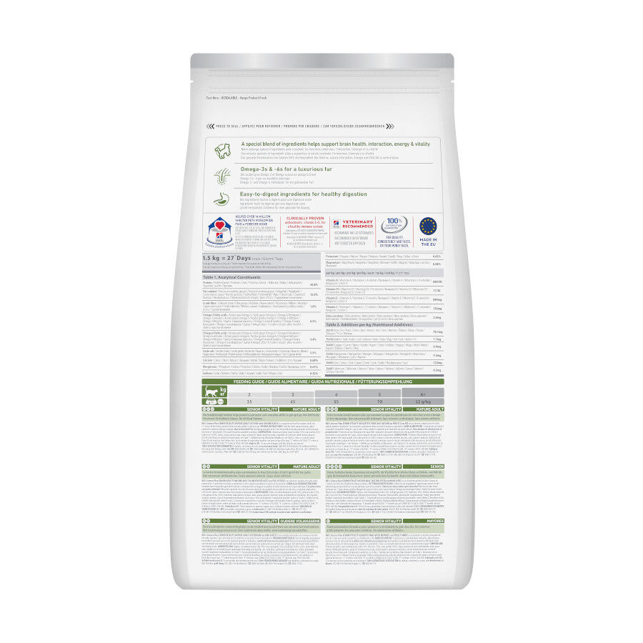 1.5 kg Hill's Science Plan Youthful Vitality Frango ra&ccedil;&atilde;o para gatos, , large Imagem n&uacute;mero 5