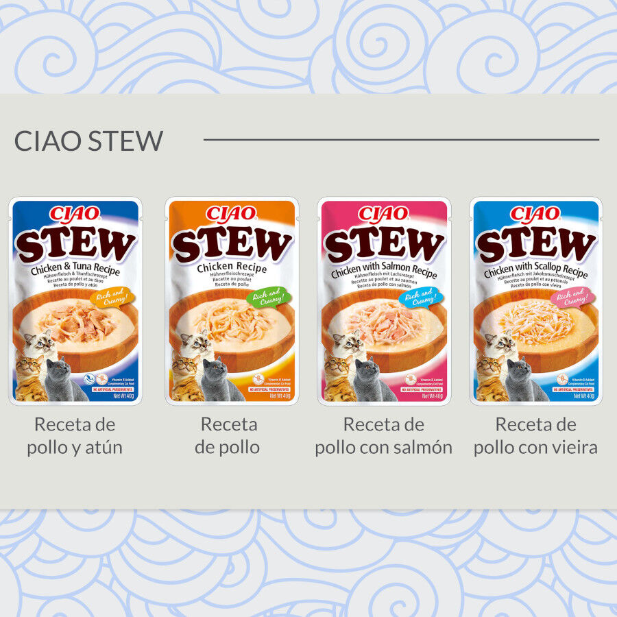 40 g Churu Stew Estufado de Frango e Atum saquetas para gatos, , large Imagem n&uacute;mero 4