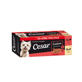 Cesar Mistura de Carnes Geleia em Saquinho para C&atilde;es - Multipack