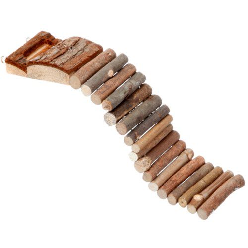 Flamingo de madera escalera flexible para roedores Imagem n&uacute;mero 1