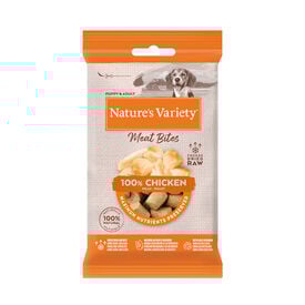 Nature's Variety Snacks Meat Bites Frango Liofilizado para cães