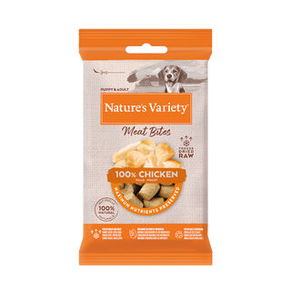 Nature’s Variety Snacks Meat Bites Frango Liofilizado para cães