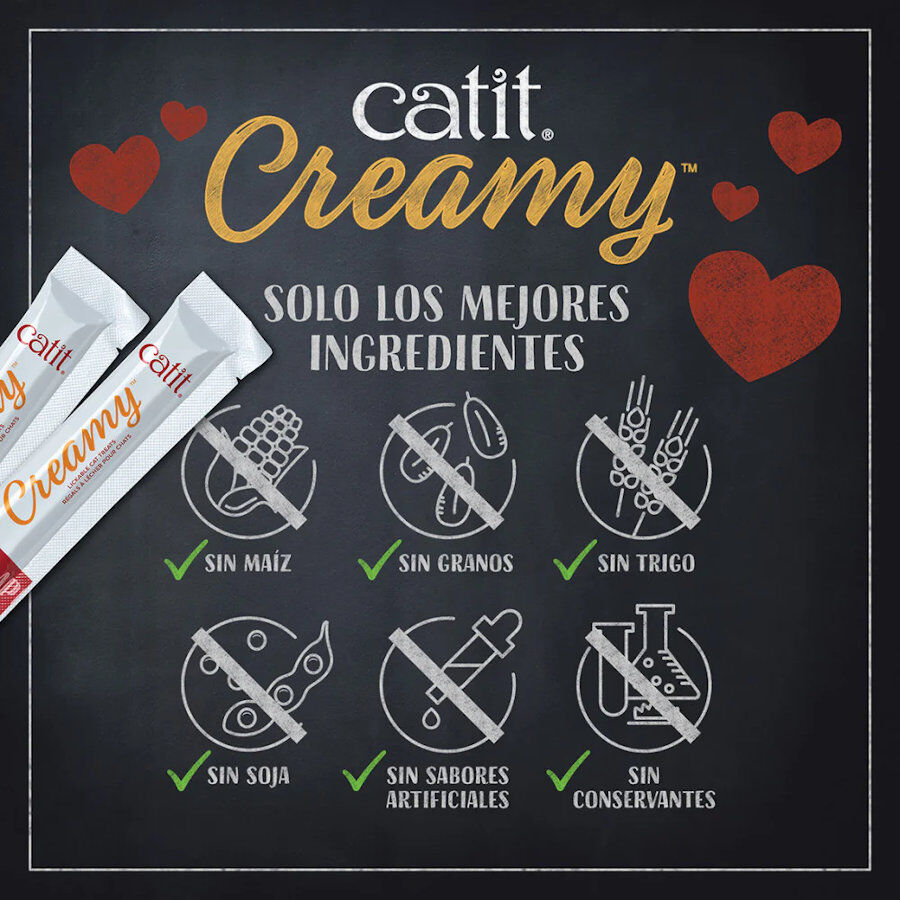 4 saquetas x 10 g Catit Creamy Snack L&iacute;quido de Frango, Borrego, Gambas e Atum para gatos, , large Imagem n&uacute;mero 5