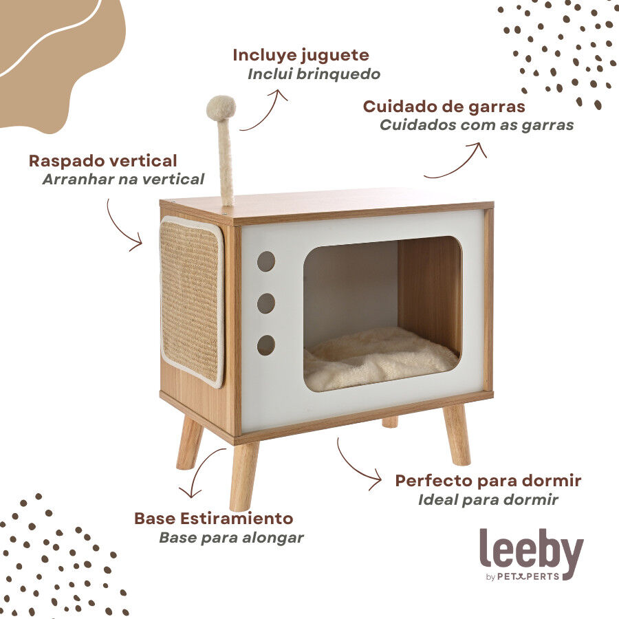 Leeby Thierre TV cama nido arranhador para gatos, , large Imagem n&uacute;mero 3