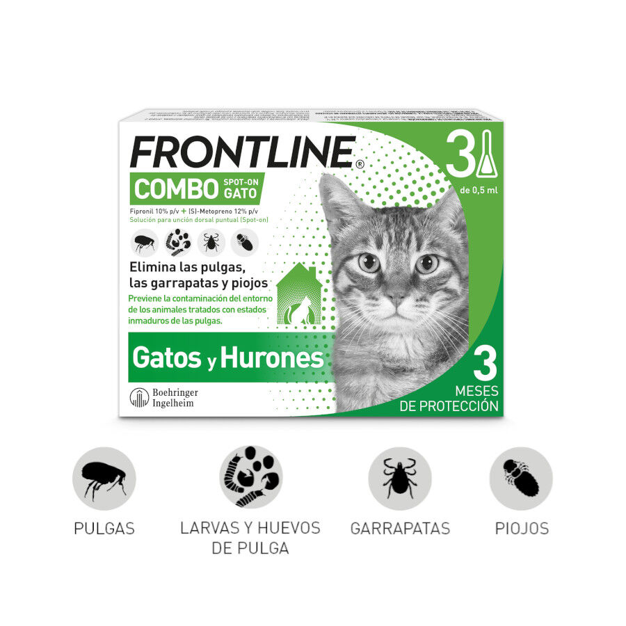 Frontline Combo pipetas antiparasit&aacute;rias para gatos e fur&otilde;es, , large Imagem n&uacute;mero 2