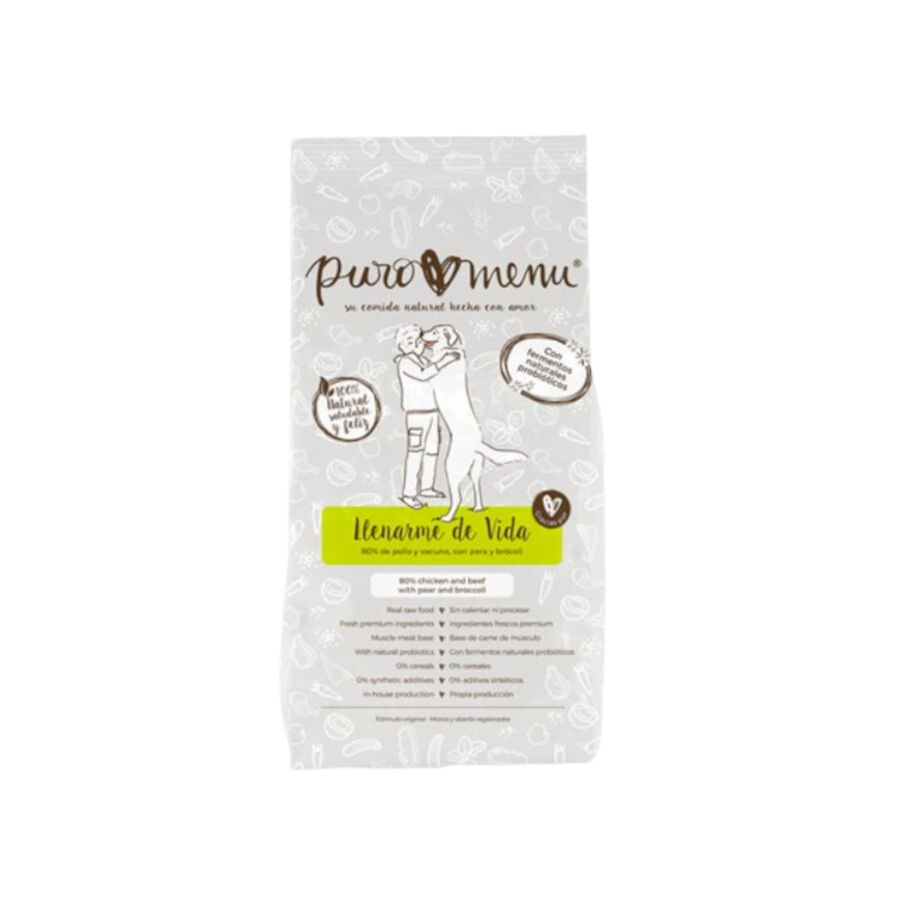 2 kg Puro Men&uacute; BARF Encher-me de Vida Vitela e Frango comida natural congelada para c&atilde;es, , large Imagem n&uacute;mero 1