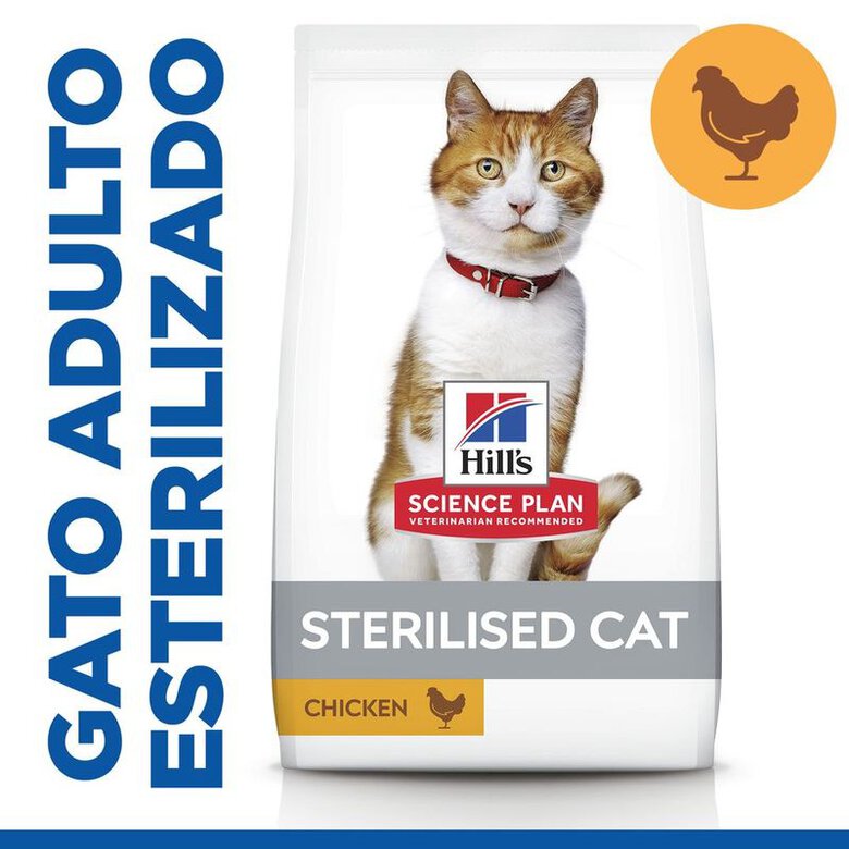 15 kg Hill's Science Plan Sterilised Adult Frango ração para gatos,  Imagem número 2 15 kg Hill's Science Plan Sterilised Adult Frango ração para gatos, , large Imagem número 2