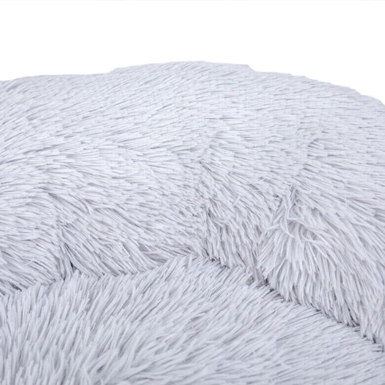 Leeby Cama Redonda Anti Stress de Pelo Cinzento para gatos,  Imagem número 3 Leeby Cama Redonda Anti Stress de Pelo Cinzento para gatos, , large Imagem número 3