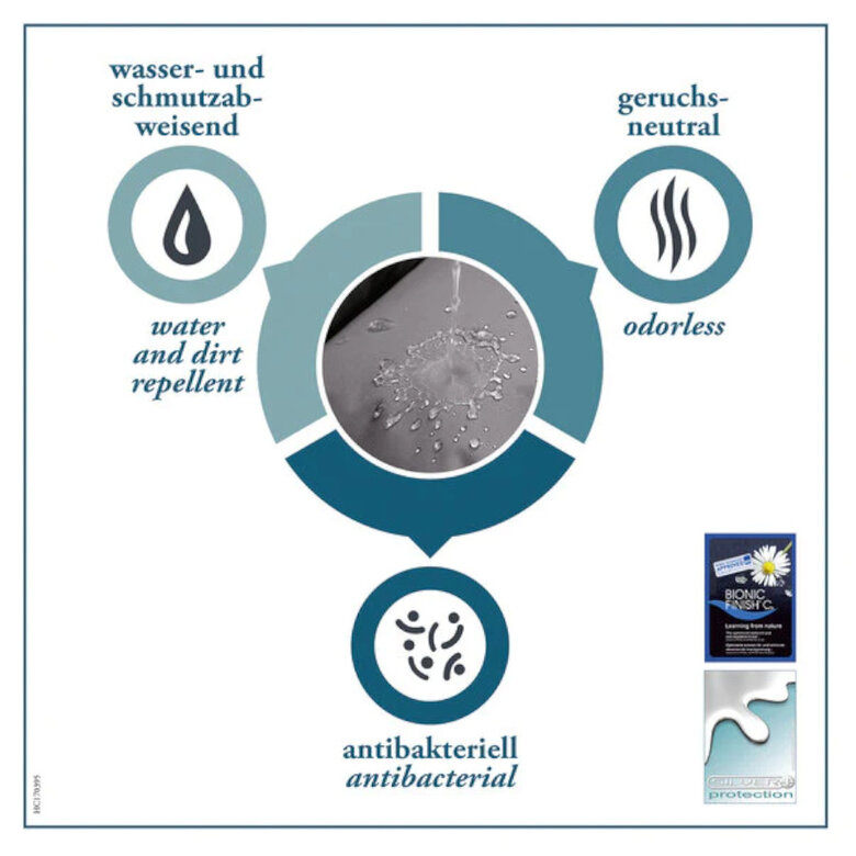 Hunter Gent Antibacterial Cama Cinza para cães,  Imagem número 3 Hunter Gent Antibacterial Cama Cinza para cães, , large Imagem número 3