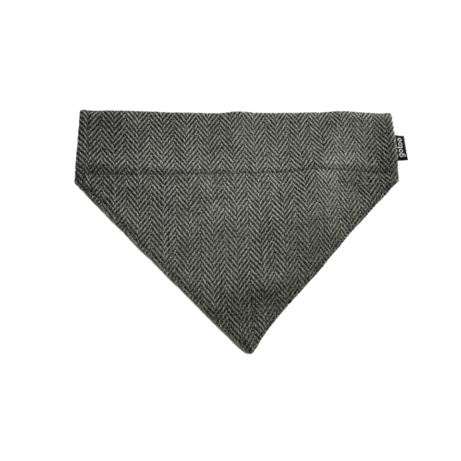 Gotoo Conjunto Bandana e Gravata espinha cinza para c&atilde;es, , large Imagem n&uacute;mero 3