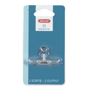 Zolux Aquaya Metal Key com 2 saídas para tubo de ar para aquários