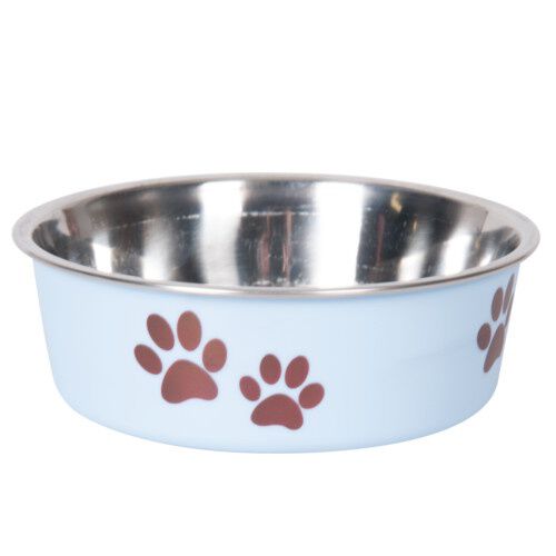 Flamingo azul con huellas comedero perros y gatos Imagem n&uacute;mero 1