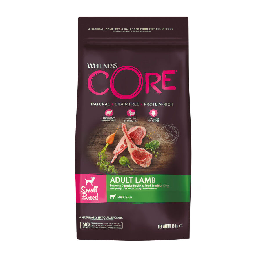 Wellness Core Pequeno Adulto Gr&atilde;o de Cordeiro Alimento gratuito para c&atilde;es, , large Imagem n&uacute;mero 1