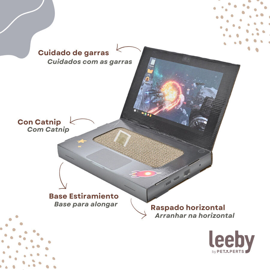 Leeby Lily arranhador de cart&atilde;o em forma de port&aacute;til para gatos, , large Imagem n&uacute;mero 3