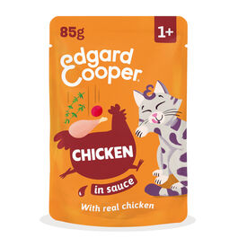 Edgard & Cooper Comida h&uacute;mida de frango em molho em saqueta para gatos