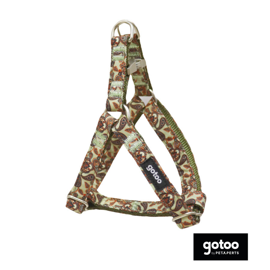 Gotoo Peitoral Estampado Caxemira Caqui para C&atilde;es, , large Imagem n&uacute;mero 2