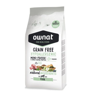 Ownat Grain Free Hypoallergenic Porco ração para cães