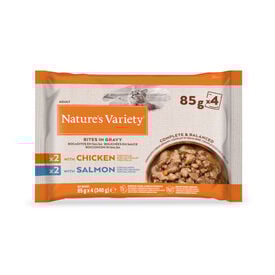 Nature's Variety Adult Frango e Salmão Saquetas em Molho para gatos