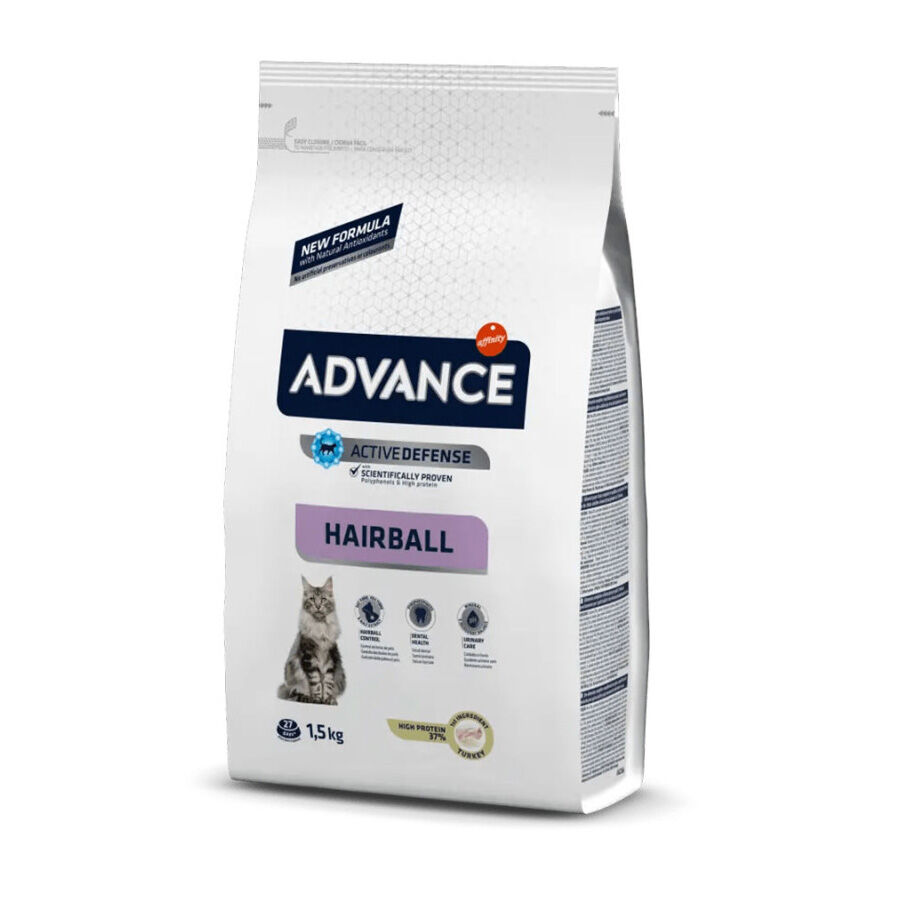 Advance Hairball comida para gatos pollo y arroz Imagem n&uacute;mero 1