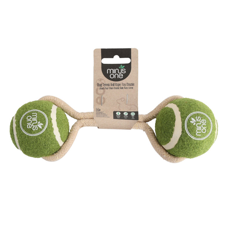 Minus One Tennis Ball Rope Double Meadow bola para cães,  Imagem número 2 Minus One Tennis Ball Rope Double Meadow bola para cães, , large Imagem número 2