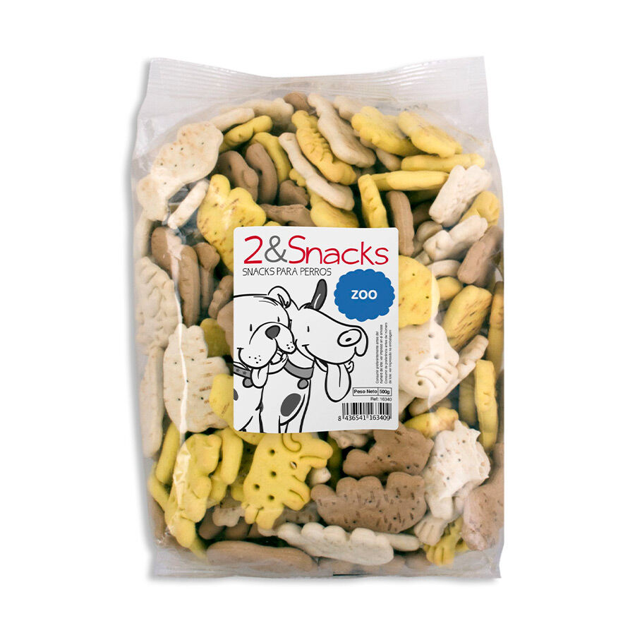 500 g 2&Snacks Biscoitos Zoo para c&atilde;es, , large Imagem n&uacute;mero 1