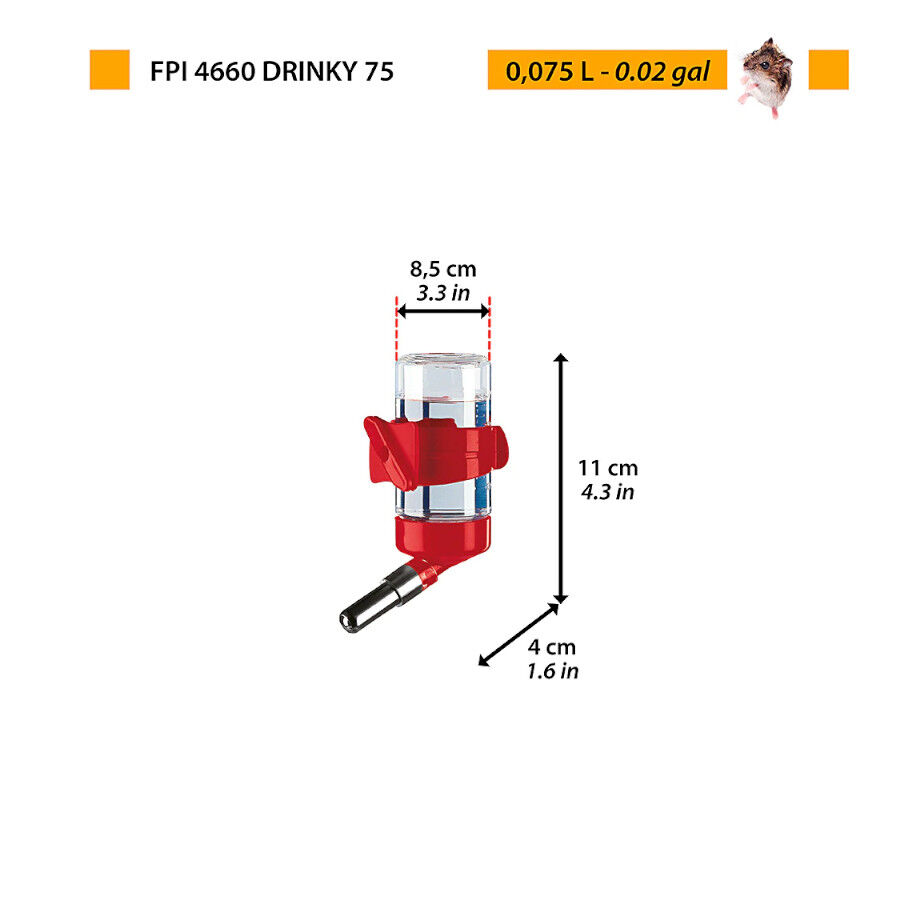 Drinky bebedouro para roedores com sistema anti gotejo, , large Imagem n&uacute;mero 2