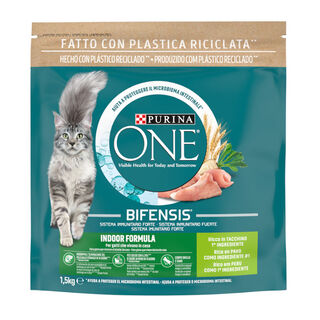 Purina One Indoor Ração de Peru e Cereais para gatos