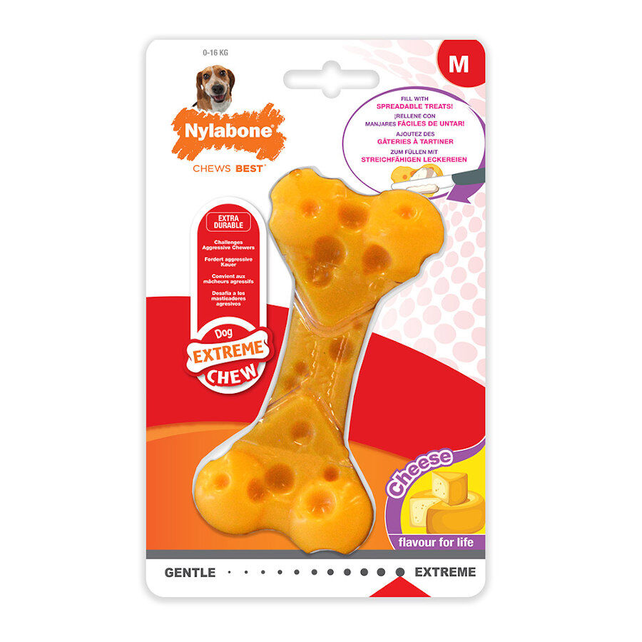 Nylabone Osso Mordedor Resistente com Sabor a Queijo para c&atilde;es, , large Imagem n&uacute;mero 4