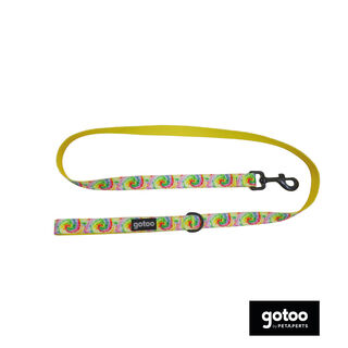 Gotoo Trela estampada tie die amarela para cães