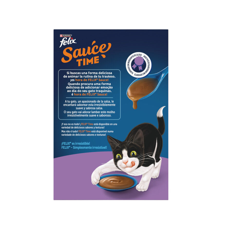 6 x 40 g Felix Cat Salsa de Pollo y Salm&oacute;n para gatos, , large Imagem n&uacute;mero 2
