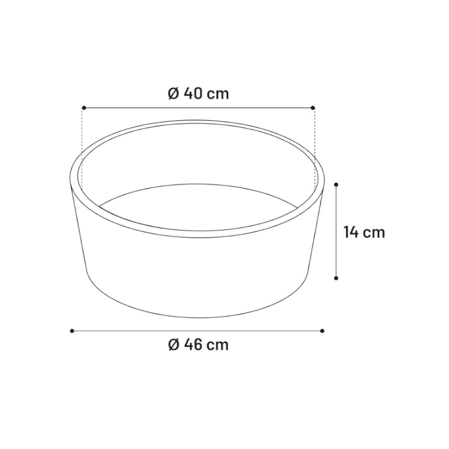 Flamingo Zinzi Redonda Cinzenta cama alcofa para c&atilde;es, , large Imagem n&uacute;mero 3