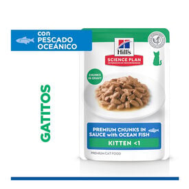 Hill's Kitten Science Plan Peixe Azul saqueta em molho