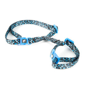 TK-Pet Safari Peitoral Azul Estampado Pantera para gatos