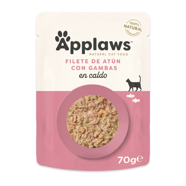 70 g Applaws Atum com Camarões sachê para gatos,  Imagem número 1 70 g Applaws Atum com Camarões sachê para gatos, , large Imagem número 1